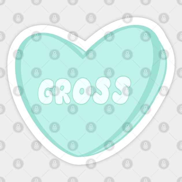 Gross CandyHeart Sticker by clownshop